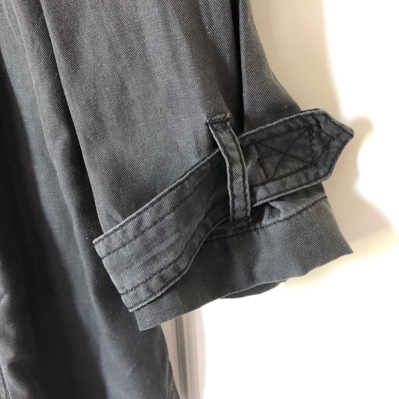 A&F Long Gray Trench Coat Size S - Picture 6 of 7